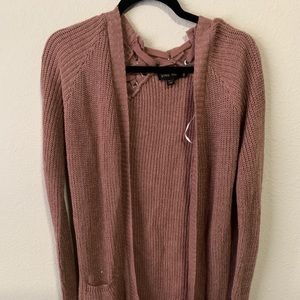 Pink cardigan with back details